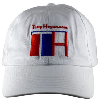 Real American Patriot Edition Baseball Cap with classic red, white, and blue embroidered terryhogan.com logo. Stylishly good looking!